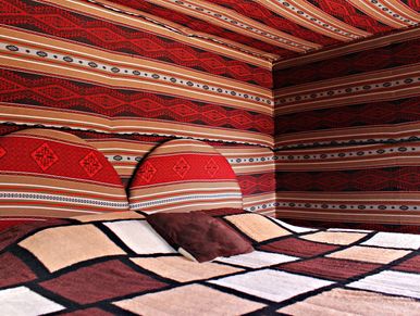 Double tent at Seven Wonders Bedouin Camp, Petra