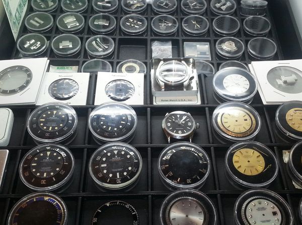 Vintage Rolex parts including Submariner, President, Explorer, Sea-Dweller and DateJust 