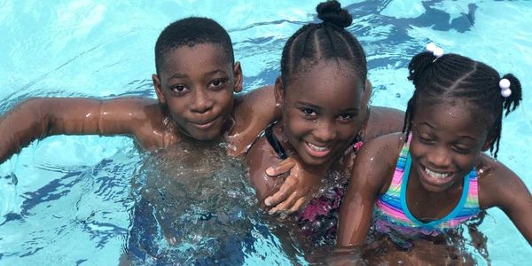 Swimming at R&D Chess Academy Summer Camp