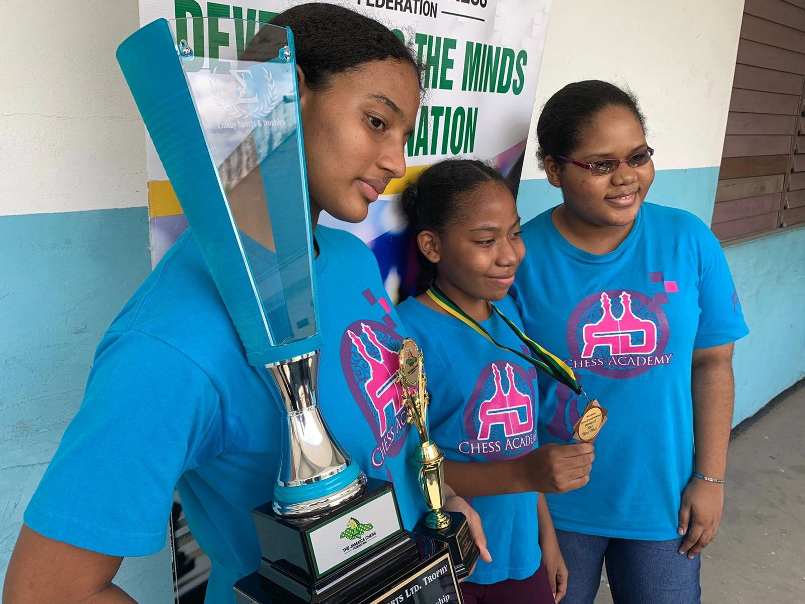 National chess players Raehanna Brown and Gabriella Watson need