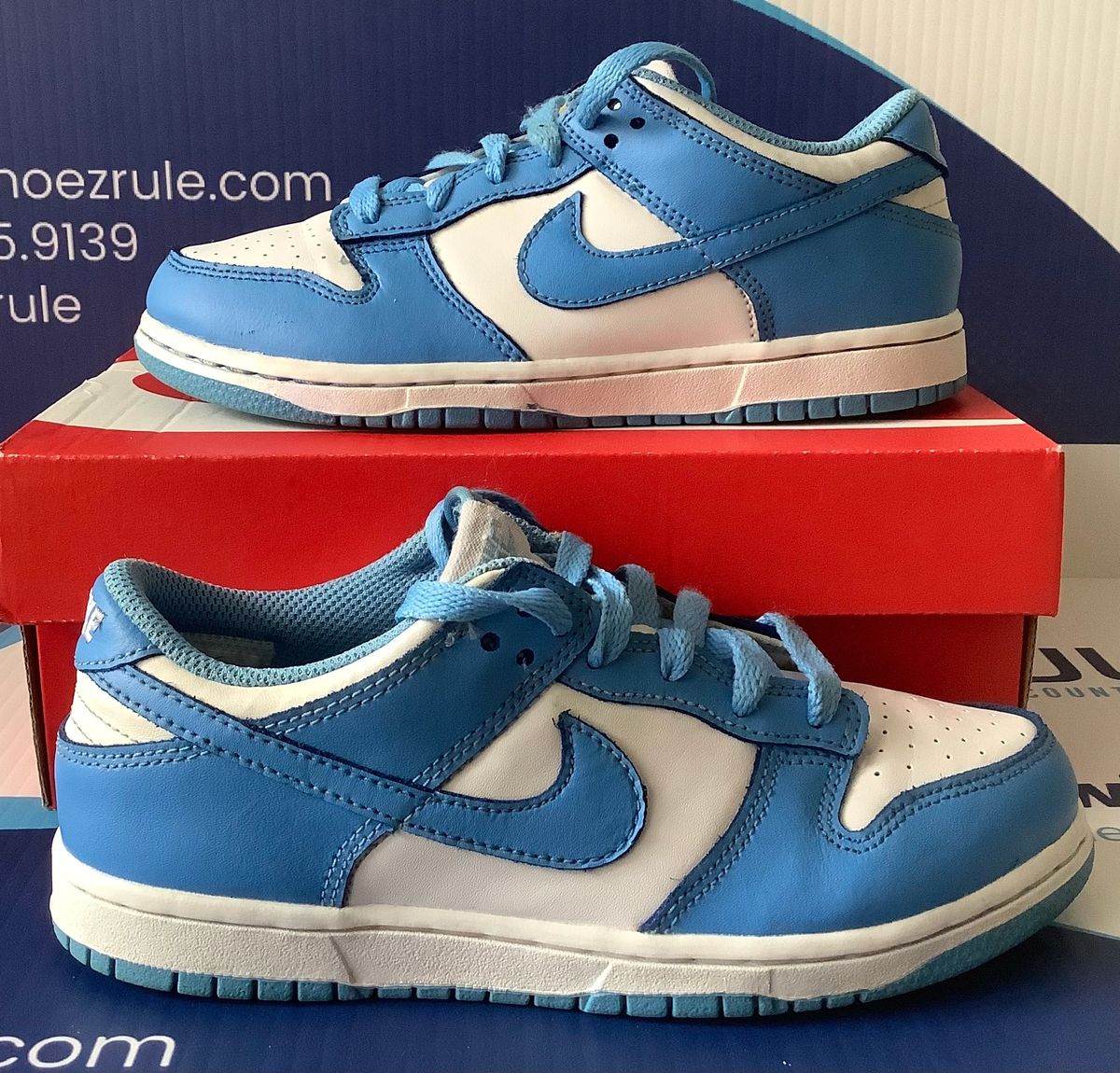 Reconditioned Nike “Dunk Low UNC“ Big Kids Size 2.5y