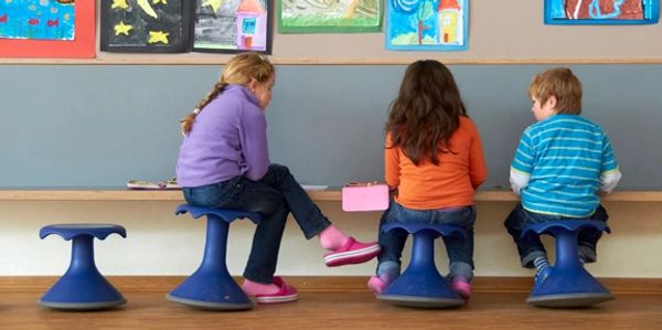Healthy movement with children on Hokki stools.