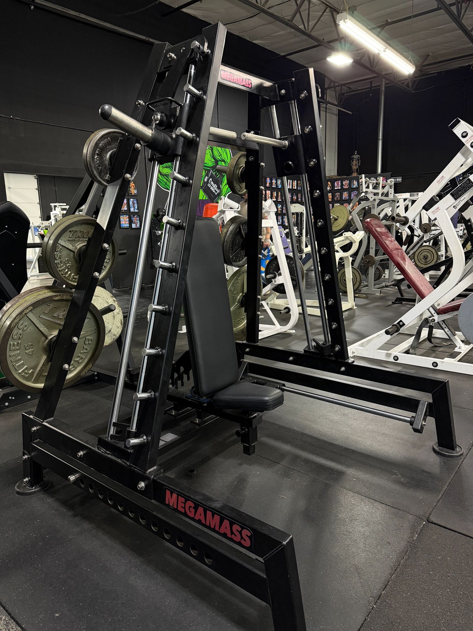 MegaMass plate-loaded press