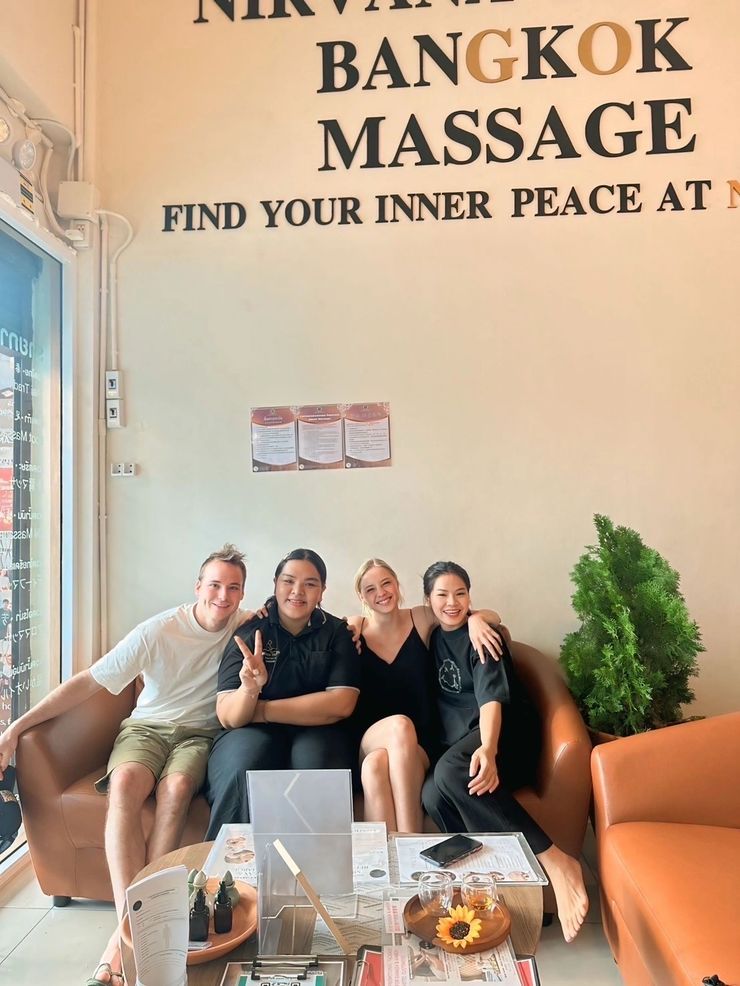Happy customer at Nirvana Treats Bangkok Massage Thai massage