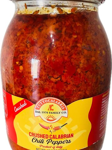 Jar of crushed Calabrian chili peppers from Tuttocalabria.