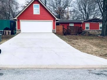 Concrete driveway