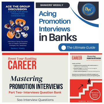 Guides for acing bank promotion interviews and mastering group discussions.