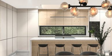 3D modern kitchen area