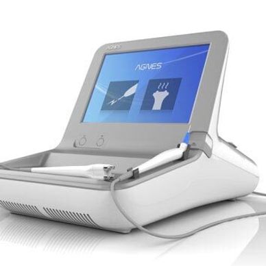 Agnes RF microneedling  radiofrequency energy fat reduction skin tightening and collagen production.