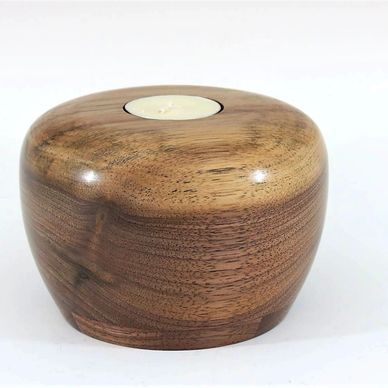 Wood Candle Cremation Urn - Walnut - NCU02WL