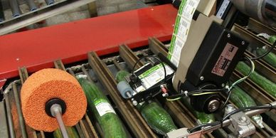 ETIQUETADO RODILLOS ESPONJA NARANJA EMPACADORAS DE FRUTAS Y VERDURAS LEGUMBRES Y LÁCTEOS 