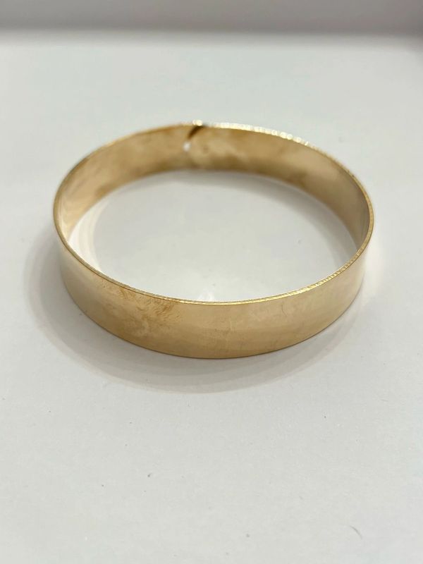 Stainless Steel Plain Cuff Flat Wide Bangle/bracelet.