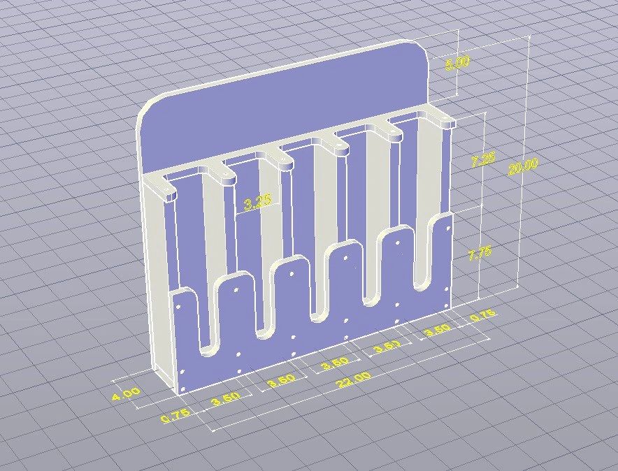 PVC Speargun Rack for 5 Spearguns (with reels) Free standing