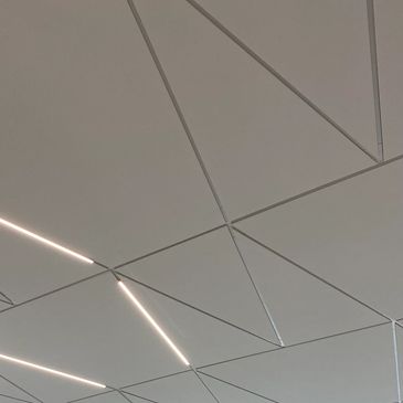 Specialty Acoustic Ceiling Install by Rasnic Contracting, Virginia Beach, Virginia