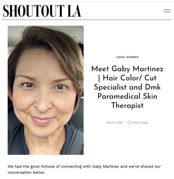 Gaby Master colorist and Dmk Specialist at Gaby’s Hair Studio and Dmk Skincare  