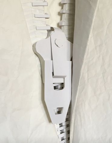 24" x 48" Paper mache, watercolor paper, bristol board