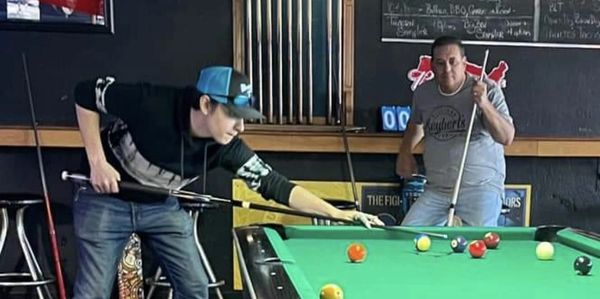 Pool hall, TJ Hill, Tommy Hill, pool cues