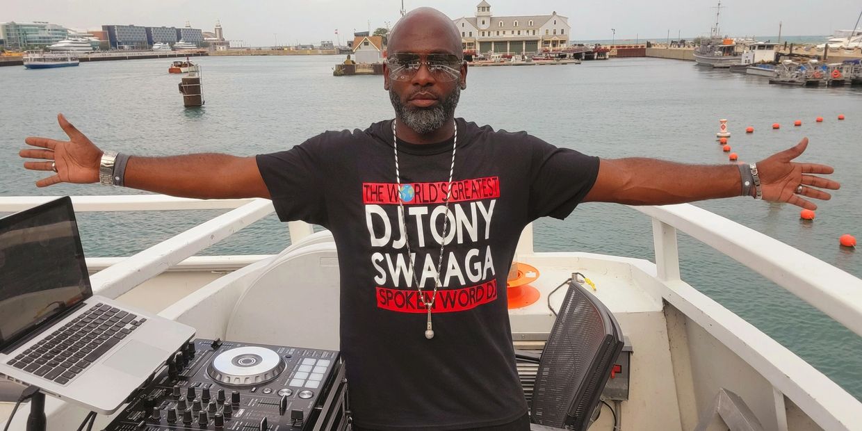 International DJ, DJ Tony Swaaga, The World's Greatest Spoken Word DJ live at Navy Pier in Chicago