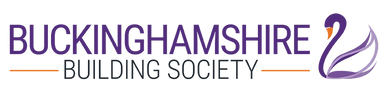 Buckinghamshire Building Society logo with swan emblem. 
