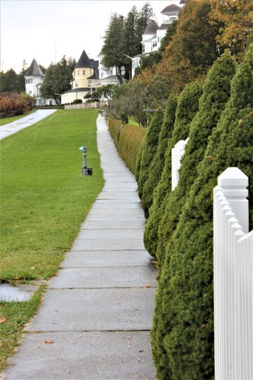 Coastline Sidewalk- Mackinac Island, Michigan.