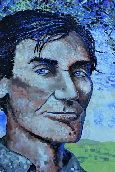 Abraham Lincoln art mural- Swinney Homestead, Springfield Illinois