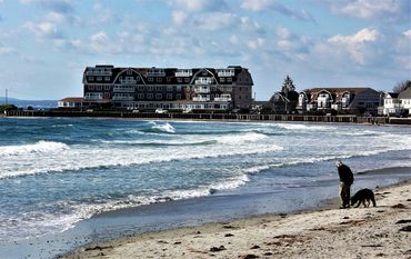 Old Man with his Best Friend- Kennebunkport, Maine.