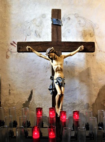 Jesus on the Cross- Mission Concepcion- San Antonio, Texas.