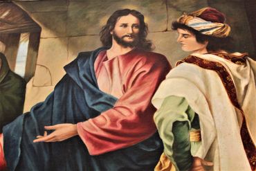 Portrait of Jesus Christ- Mission San Jose- San Antonio, Texas.