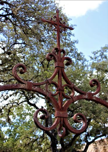 Wrought Iron Cross- Mission Espada- San Antonio Antonio, Texas. 