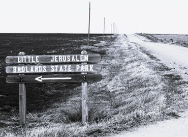Entry sign-Little Jerusalem Badlands State Park