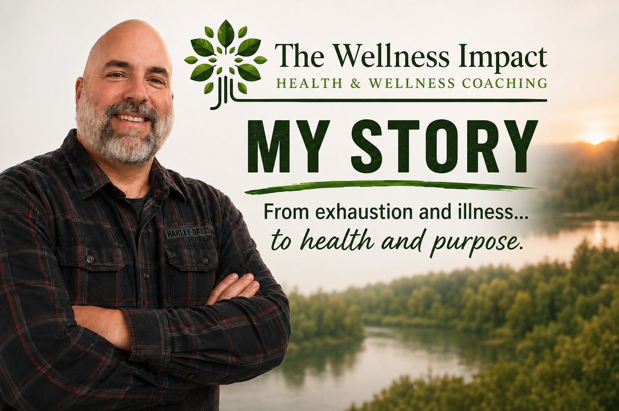 Smiling man shares his health and wellness journey.