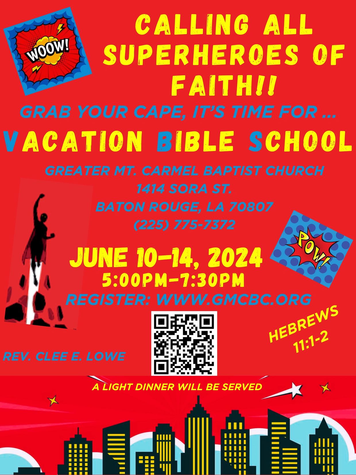 a flyer advertising Vacation Bible School 2024