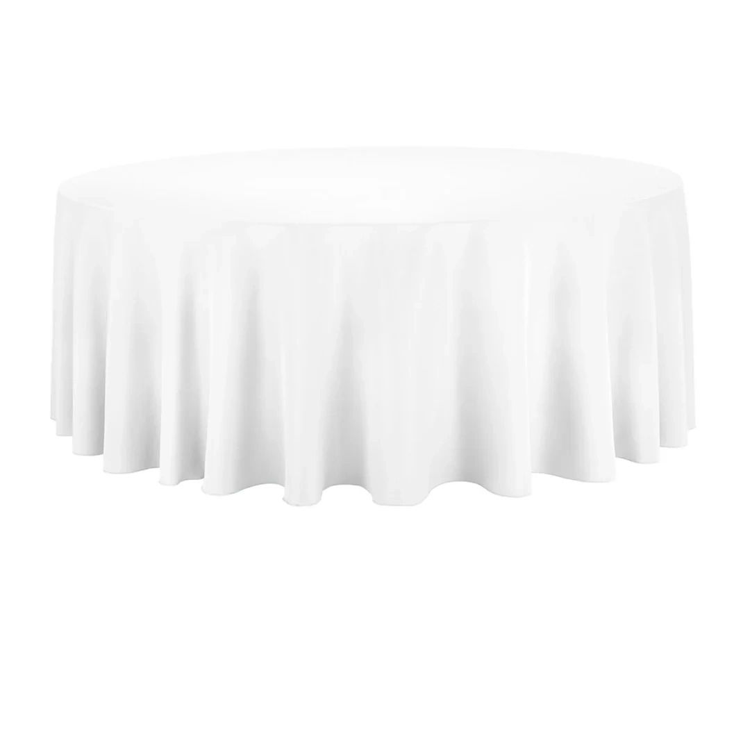 White Tablecloth for 5 foot round table