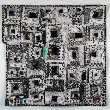 Impromptu. 
Art quilt,  machine quilted. 
Measures 28" x 27".