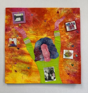 Thank You Bubbie Katie: An Homage to My Paternal Grandmother.  Art quilt.