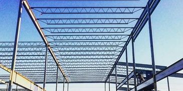 Steel structure framework under construction.