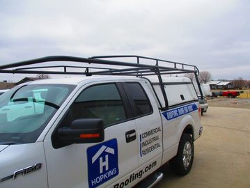 Ranch Pro Series camper shell with cabover ladder rack 