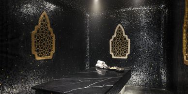 Social spa with various experiences: Hammam, Hay & Clay Herb Sauna, largest Banaya in the USA, Osen