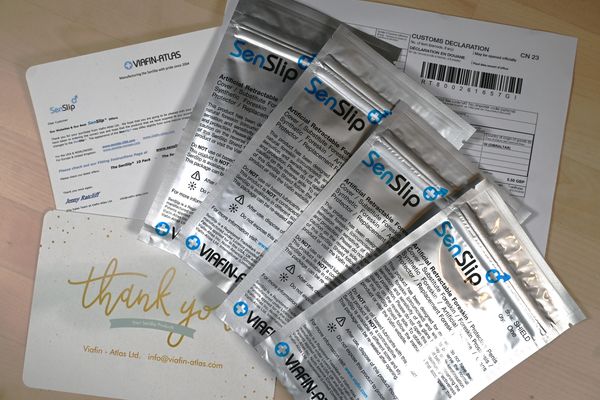 The "Trial Size Pac" of four SenSlip Artificial Foreskin products.