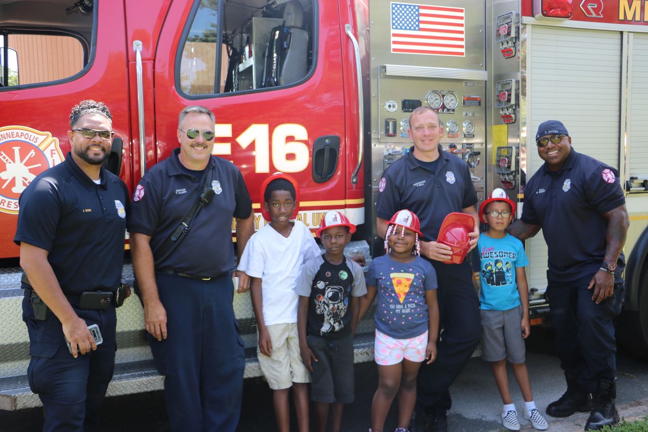 Members of the M.F.D. supporting the community