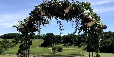 Wedding ceremony arches and decor