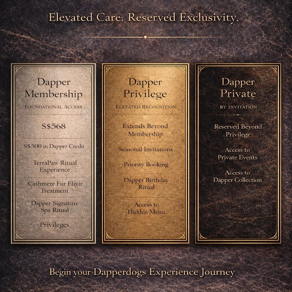 Luxury Dapper Membership tiers with exclusive perks and access for members.