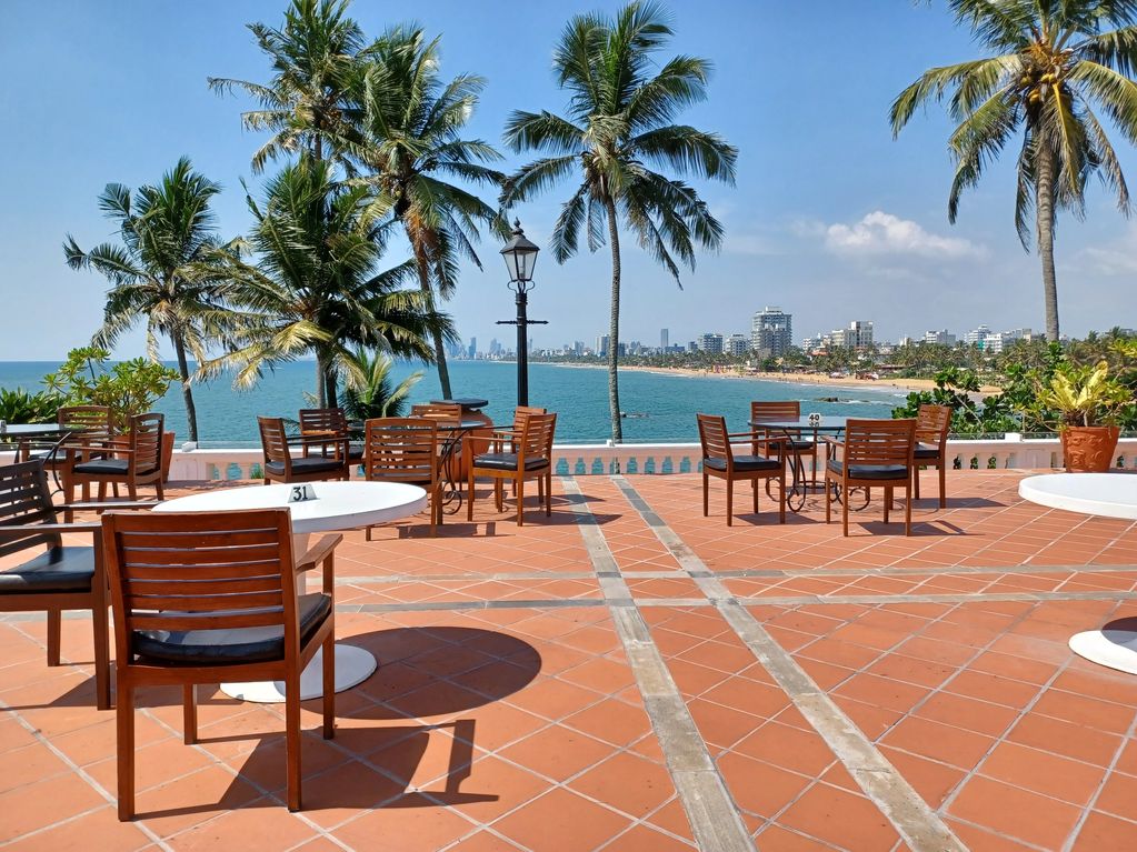 View from the terrace at Mt Lavinia Hotel