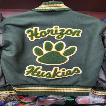 HORIZON HUSKIES VARSITY LETTER MEN JACKET MENS