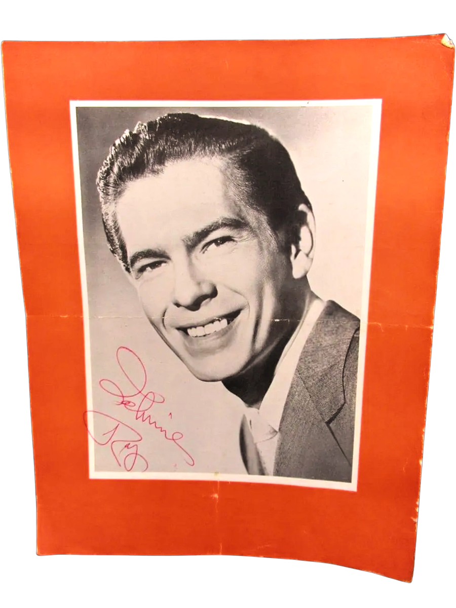 Jhon Rai Autograph 1954 Johnnie Ray Autographed Program