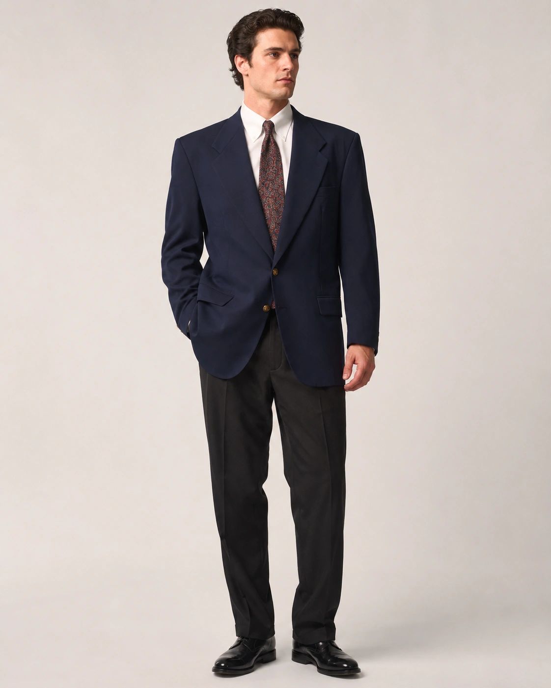Givenchy Monsieur Navy Wool Blazer: A Late-80s Style Icon