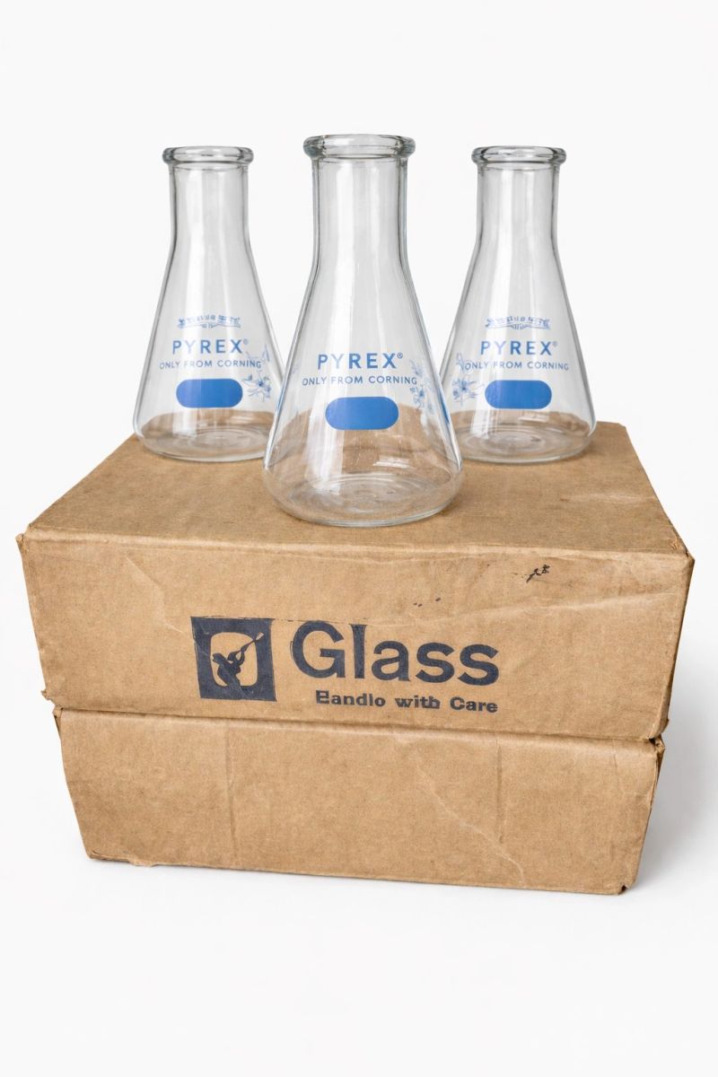 Pyrex Lab Sparge Rare 12-Piece PYREX Cornflower Laboratory Flask Set – Corning Glass ...
