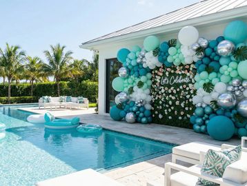 Key West pool party decor
Key West balloons
Key West party balloons
Pool party backdrop
pool decor