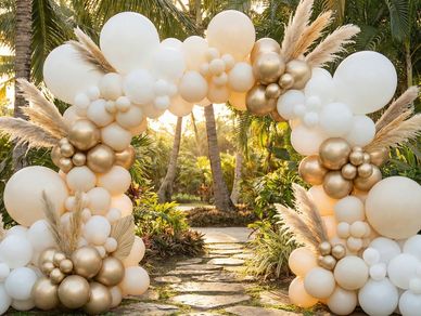 Key West Boho Balloons Arch 
Key West Boho party decor
Boho event decor balloons
Pampas balloons