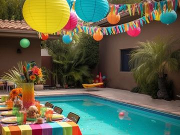 Pool Party Decor in Key West